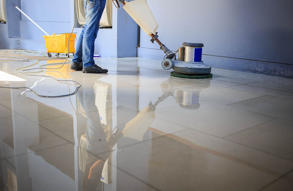 Concrete polishing preparation for a retail fit-out in Concord
